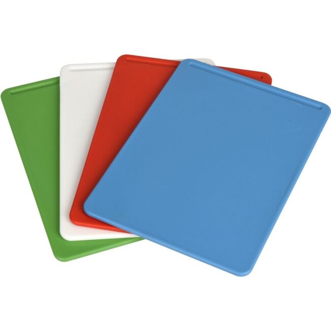 Schneidebrettset mit Halter - 4 Farben - Verhindert Kreuzkontaminationen