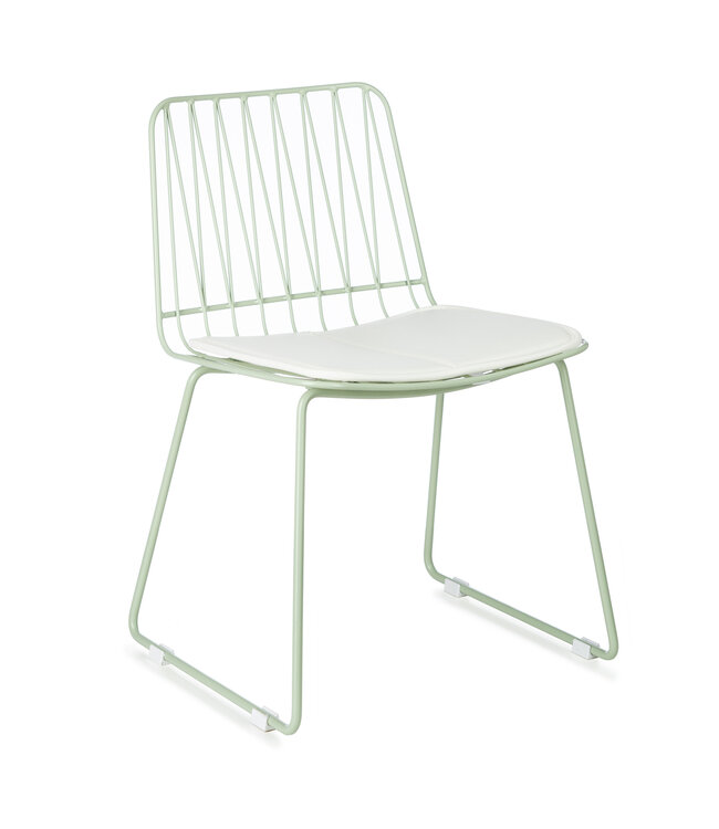 Hippie Stoel – Set van 2 - Metaal – Zeegroen - inc Kussens