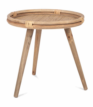 KidsDepot Mylla – Woven Rattan Coffee Table – Ø45 x H44 cm – Natural