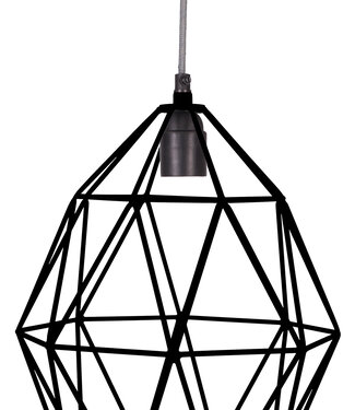 KidsDepot Wire Pendant Lamp – Black – Ø27 cm