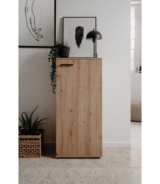 AUCUNE Satos Shoe Cabinet – Artisan Oak – 100 x 110 x 34 cm – 12 Pairs