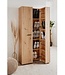 Lugo Schoenenkast – Ambachtelijk Eiken – 2 Deuren – 6 Planken – Capaciteit 32 Paar – 74 x 181,5 x 34 cm