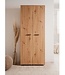 Lugo Schoenenkast – Ambachtelijk Eiken – 2 Deuren – 6 Planken – Capaciteit 32 Paar – 74 x 181,5 x 34 cm