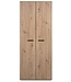 Lugo Schoenenkast – Ambachtelijk Eiken – 2 Deuren – 6 Planken – Capaciteit 32 Paar – 74 x 181,5 x 34 cm