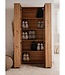 Lugo Schoenenkast – Ambachtelijk Eiken – 2 Deuren – 6 Planken – Capaciteit 32 Paar – 74 x 181,5 x 34 cm