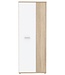 Schoenenkast – Sonoma Eiken / Mat Wit – 2 Deuren – 5 Planken – 69 cm