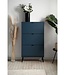 Schoenenkast – Middernachtblauw – Massief Houten Poten – 70 x 24 x 125 cm
