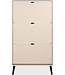 Schoenenkast – Zand – Massief Houten Poten – 70 x 24 x 125 cm