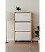 Schoenenkast – Wit / Eiken – 70 x 25 x 125 cm