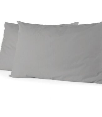HOME LINGE PASSION Set van 2 kussenslopen – 50 x 70 cm – Lichtgrijs – Microvezel