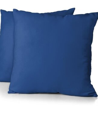 HOME LINGE PASSION Set van 2 kussenslopen – 63 x 63 cm – Blauw – Microvezel