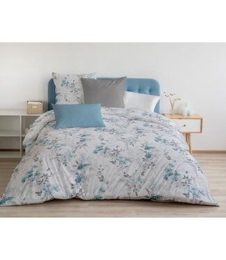 HOME LINGE PASSION Dekbedovertrekset – 220 x 240 cm + 2 kussenslopen – Wit/Blauw