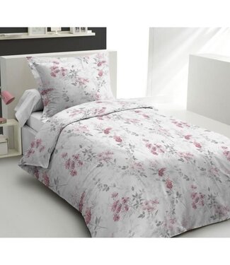 HOME LINGE PASSION Dekbedovertrekset – 140 x 200 cm + 1 kussensloop – Wit/Roze