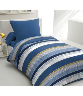 HOME LINGE PASSION Duvet Set – 140 x 200 cm + 1 Pillowcase 63 x 63 cm – Blue