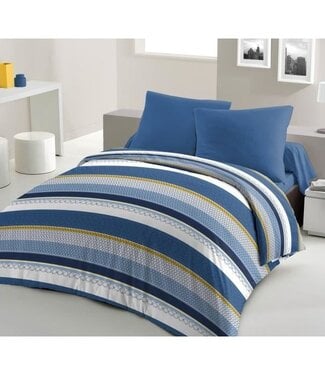 HOME LINGE PASSION Duvet Set – 240 x 260 cm + 2 Pillowcases 63 x 63 cm – Blue