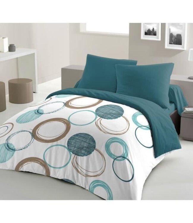 Dekbedset – 220 x 240 cm + 2 kussenslopen 63 x 63 cm – Eendblauw