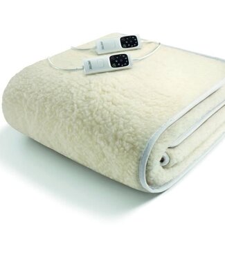 IMETEC Imetec Scaldasonno Elektrische Deken – Eenpersoons – 150 x 160 cm – 50% Wol en Merino – 2 Temperaturen