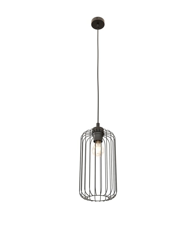 Hanglamp – Industrieel / Modern / Minimalistisch – 1 Lichtpunt – Zwart Metaal – Verstelbare Hoogte