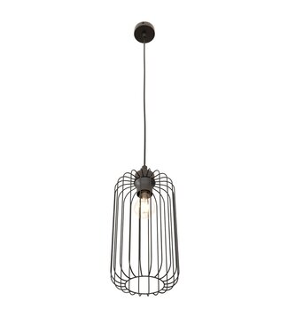 Pendant Lamp – Industrial / Modern / Minimalist – 1-Light – Black Metal – Adjustable Height
