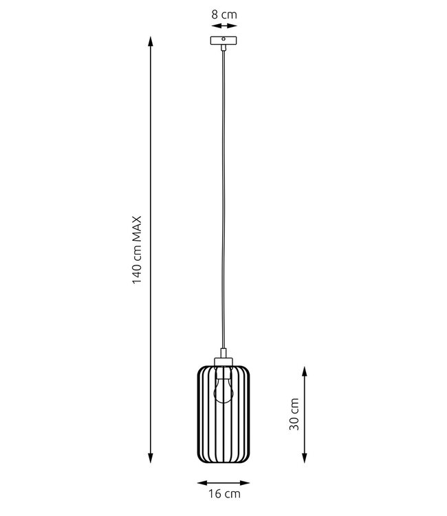 Hanglamp – Industrieel – 1 Lichtpunt – Zwart / Goud Metaal – Verstelbare Hoogte