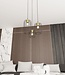 Pendant Lamp – Industrial – 3-Light – Black / Gold Metal – Adjustable Height