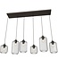 VANDER Pendant Lamp – Industrial – Black Steel – 6-Light – Adjustable Height