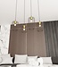 Pendant Lamp – Industrial – 4-Light – Black Metal / Gold – Adjustable Height