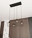 Hanglamp – Industrieel / Modern / Minimalistisch – 4 Lichtpunten – Zwart Metaal – Verstelbare Hoogte