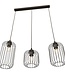 Hanglamp – Industrieel – 3 Lichtpunten – Zwart Metaal – Verstelbare Hoogte