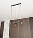 Pendant Lamp – Industrial – 3-Light – Black Metal – Adjustable Height