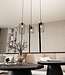 Hanglamp – Industrieel – 3 Lichtpunten – Zwart Metaal – Verstelbare Hoogte