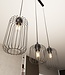 Pendant Lamp – Industrial – 3-Light – Black Metal – Adjustable Height