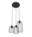 Pendant Lamp – Industrial – 3-Light – Black Metal – Adjustable Height