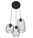 Hanglamp – Industrieel – 3 Lichtpunten – Zwart Metaal – Verstelbare Hoogte