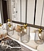 Pendant Lamp – Industrial – 6-Light – Black / Gold Metal – Adjustable Height