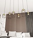 Pendant Lamp – Industrial – 6-Light – Black / Gold Metal – Adjustable Height