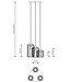 Pendant Lamp – Industrial – 3-Light – Black Metal – Adjustable Height