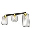 Ceiling Lamp – Industrial – 3-Light – Black Gold Metal