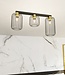 Ceiling Lamp – Industrial – 3-Light – Black Gold Metal