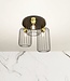 Ceiling Lamp – Industrial – 3-Light – Black Gold Metal