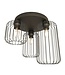 Ceiling Lamp – Industrial – 3-Light – Black Metal