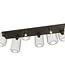 Ceiling Lamp – Industrial – 6-Light – Black Metal