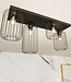 Ceiling Lamp – Industrial – 4-Light – Black Metal