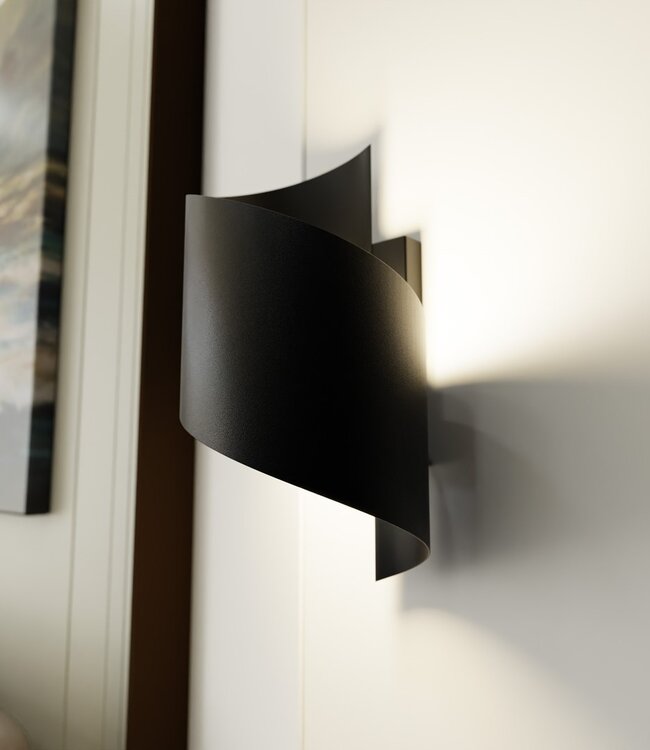 SPINER Wandlamp – Minimalistisch – Metaal – Zwart – G9