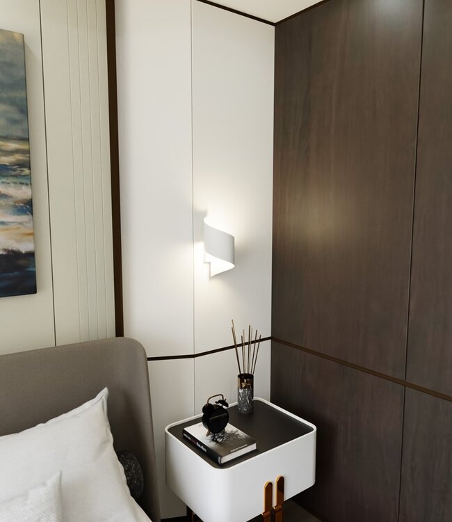 SPINER Wandlamp – Minimalistisch – Metaal – Wit – G9