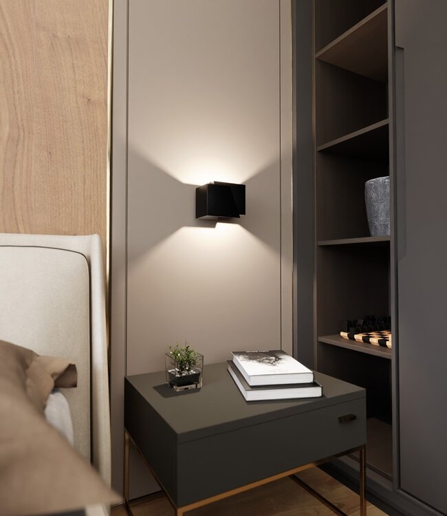 FROST Wandlamp – Minimalistisch – Metaal – Zwart – G9