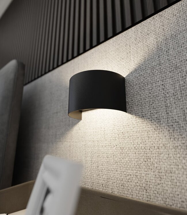 FOLD Wandlamp – Minimalistisch – Metaal – Zwart – G9