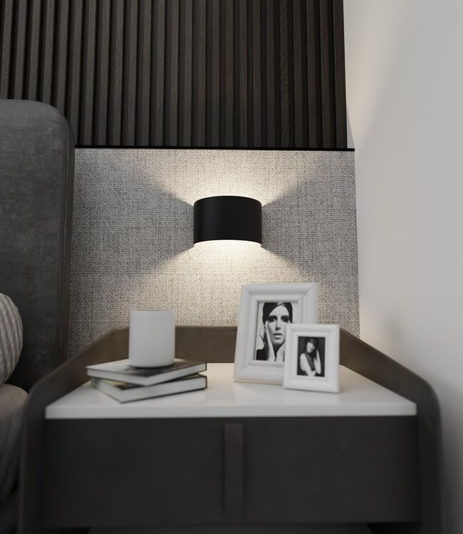 FOLD Wandlamp – Minimalistisch – Metaal – Zwart – G9