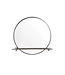 Round Mirror with Shelf – Metal – Black – Ø40 cm