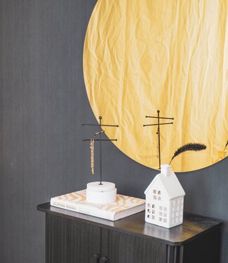 Housevitamin Housevitamin Round Mirror – Gold Glass – 80x1x80 cm